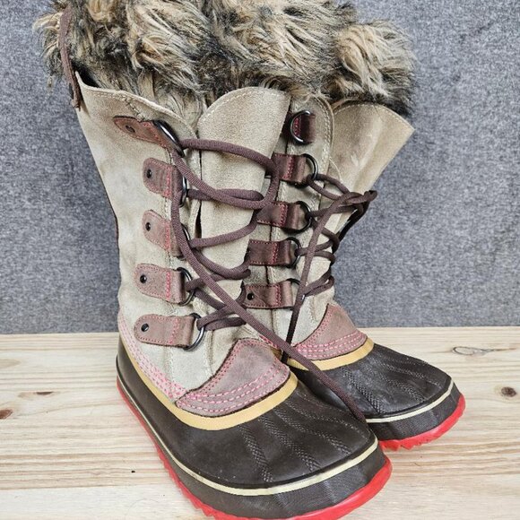 Sorel Womens Black Tan Joan Of Arctic NL1540-254 Waterproof Winter Boot US 7 - Picture 2 of 14